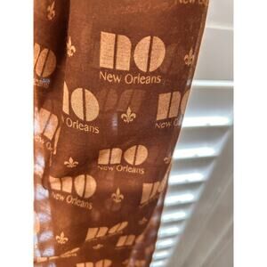 NOLA Fleur-de-Lis Two-Tone Scarf – Brown – Simonetta New with Tags